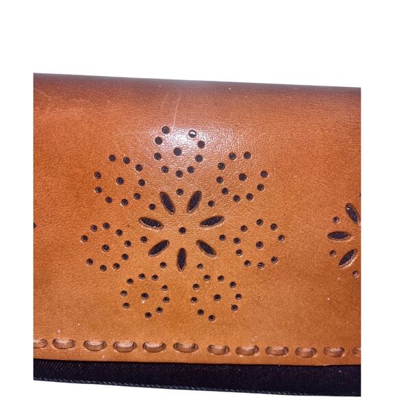 NWT Sopressa Denim & Brown Leather Handle Bag – 11"x6" - Picture 2 of 7